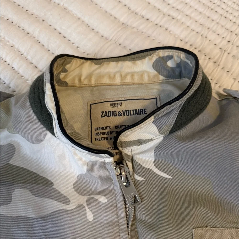 Zadig & Voltaire "Kavy" camo jacket with "Sunshine" embroidery - Picture 5 of 6